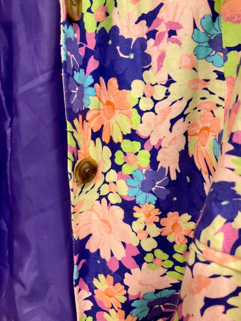 "ASOS" Womens Fully Lined Bright Floral Relaxed Fitting Blazer" Size 14 - Picture 3 of 6